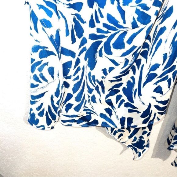 NWT Alexis x Target Blue Botanical Floral Asymmetrical Hem Dress Size 3X - Picture 4 of 12